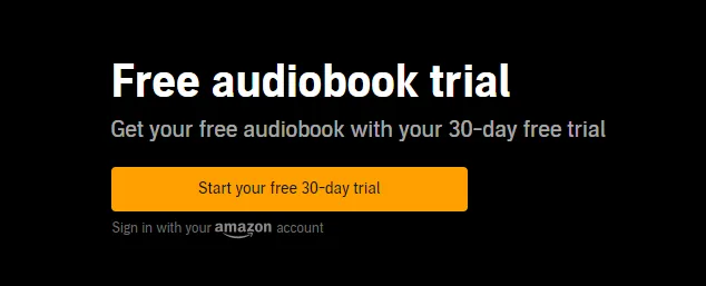 free audiobook trial. audible.com